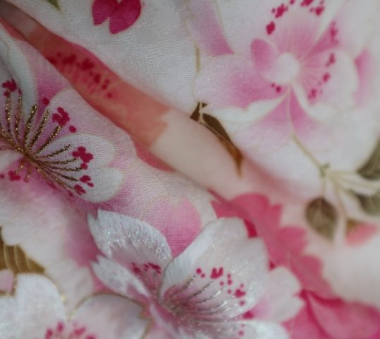 参列振袖[ロマンチック]白×ピンク・八重桜[身長168cmまで]No.647